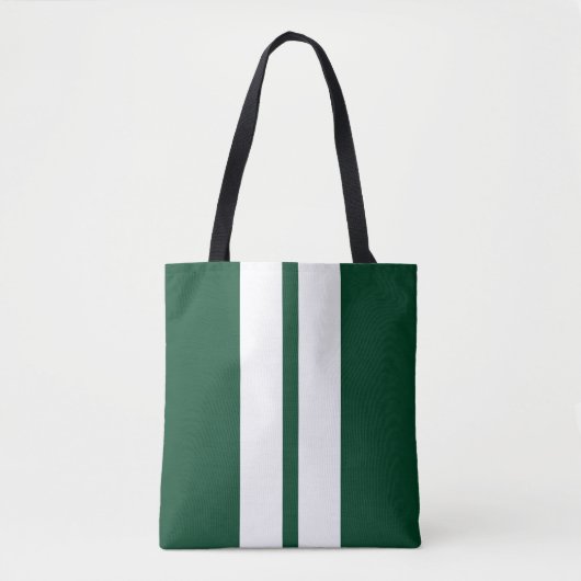 Classic British Racing Green 🏁 Racing Stripes Tote Bag (Voorkant)