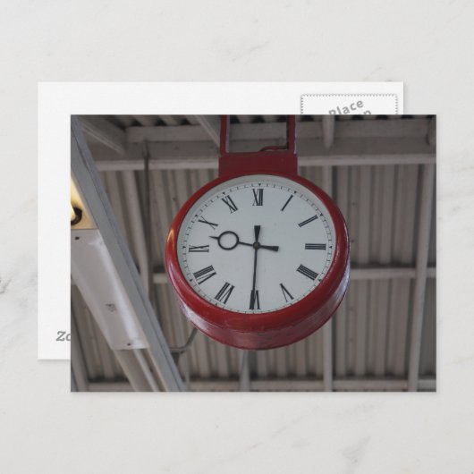 Classic British Train Station Clock Briefkaart (Voorkant / Achterkant)