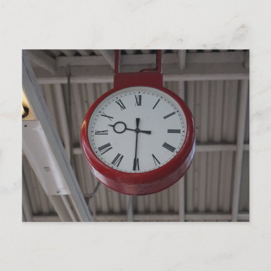 Classic British Train Station Clock Briefkaart (Voorkant)