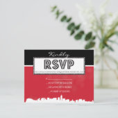 CLASSIC BROADWAY Bar Bat Mitzvah Uitnodiging (Staand voorkant)