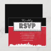 CLASSIC BROADWAY Bar Bat Mitzvah Uitnodiging (Voorkant / Achterkant)