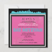 CLASSIC BROADWAY Bat Mitzvah Invitation roze1 Kaart (Voorkant)