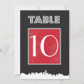 CLASSIC BROADWAY Bat Mitzvah Table Number Seat Kaart (Achterkant)