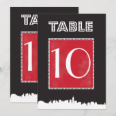CLASSIC BROADWAY Bat Mitzvah Table Number Seat Kaart (Voorkant / Achterkant)
