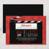 CLASSIC BROADWAY Birthday Invitation Kaart (Voorkant / Achterkant)