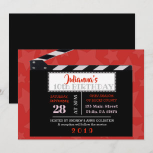 CLASSIC BROADWAY Birthday Invitation Kaart