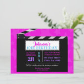 CLASSIC BROADWAY verjaardagsfeestje uitnodiging (Staand voorkant)