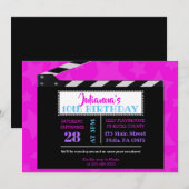 CLASSIC BROADWAY verjaardagsfeestje uitnodiging (Voorkant / Achterkant)