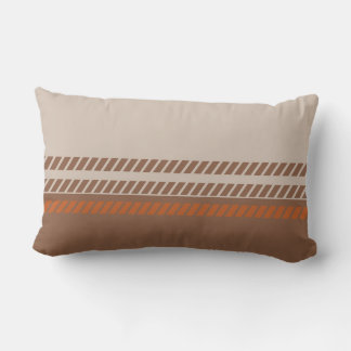 Classic Brown and Tan and Orange with Stripes  Kussen