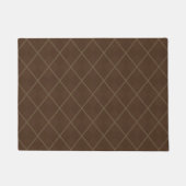 Classic Brown Argyle Welcome Mat Doormat Rug (Voorkant)