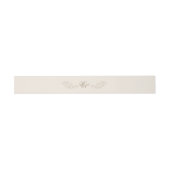Classic Brown Floral Invitation Belly Band Uitnodigingen Wikkel (Vlak)