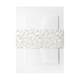 Classic Brown Floral Toile Invitation Uitnodigingen Wikkel