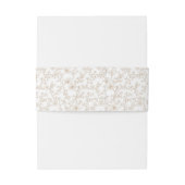 Classic Brown Floral Toile Invitation Uitnodigingen Wikkel (Achterkant Voorbeeld)