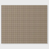 Classic Brown Ivory Pepita Houndstooth Patroon Cadeaupapier (Vlak)