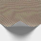 Classic Brown Ivory Pepita Houndstooth Patroon Cadeaupapier (Hoek)