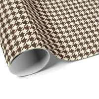 Classic Brown Ivory Pepita Houndstooth Patroon