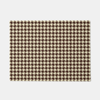 Classic Brown Ivory Pepita Houndstooth Patroon Deurmat
