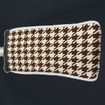 Classic Brown Ivory Pepita Houndstooth Patroon Golfheadcover<br><div class="desc">Evergreen elegant en klassiek weefselpatroon,  met een patroon van peita/houndstooth in bruine en ivoorkleurige kleuren. Pepita houndstooth brown patroon Golf Head Hoesje</div>