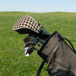 Classic Brown Ivory Pepita Houndstooth Patroon Golfheadcover