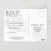 Classic bruiloft RSVP Briefkaart invoegen