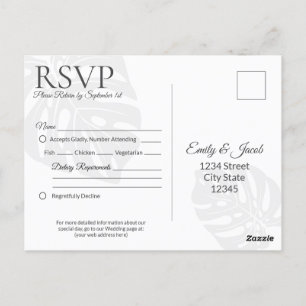 Classic bruiloft RSVP Briefkaart invoegen