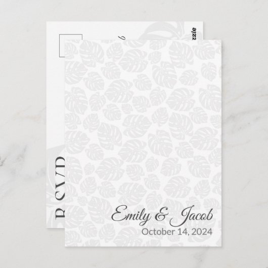 Classic bruiloft RSVP Briefkaart invoegen (Voorkant / Achterkant)