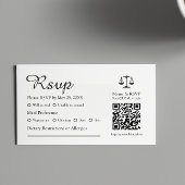 Classic Budget QR Code Menu Opties Law Event RSVP