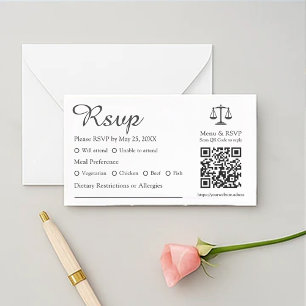 Classic Budget QR Code Menu Opties Law Event RSVP