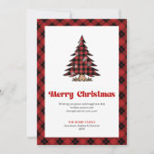 Classic Buffalo Check Christmas Greeting Card Feestdagenkaart (Voorkant)