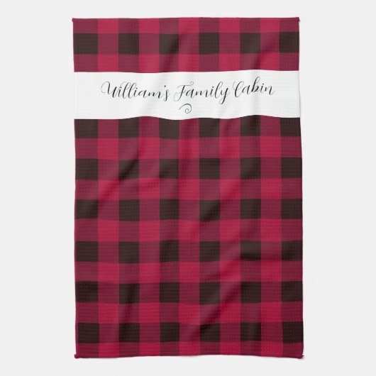 Classic Buffalo Check Family Cabin Theedoek (Verticaal)