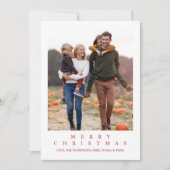 Classic Buffalo Check Vrolijke Kerstfoto Feestdagenkaart (Voorkant)