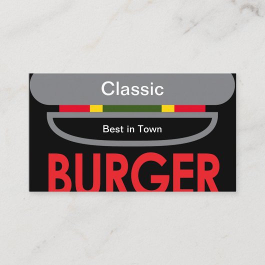 Classic Burger Visitekaartje (Voorkant)