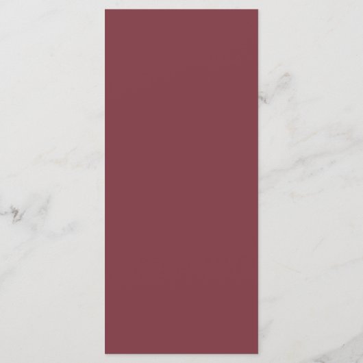 Classic Burgundy Blush Roos & Peony Menu (Achterkant)