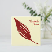 Classic Burgundy Leaf Elegant Bedankkaart (Staand voorkant)