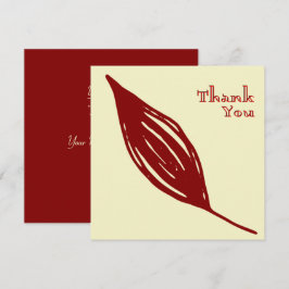 Classic Burgundy Leaf Elegant Bedankkaart