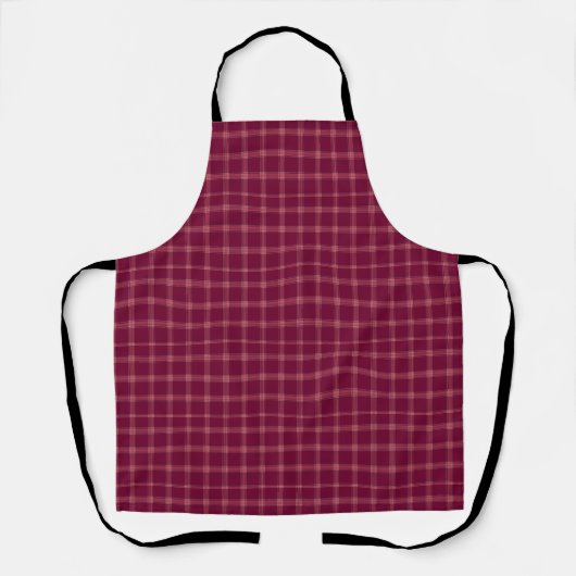 Classic Burgundy Tartan Plaid Gift Schort (Voorkant)
