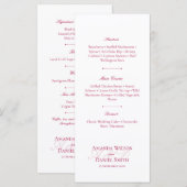 Classic Burgundy Wedding Menu (Voorkant / Achterkant)