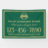 Classic Business Logo  Sign Green Banner (Horizontaal)