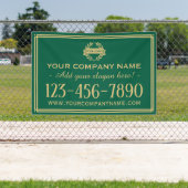 Classic Business Logo  Sign Green Banner (Insitu)