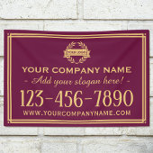 Classic Business Logo  Sign Plum Banner