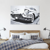 Classic Cadillac – auto Canvas Afdruk (Insitu (Slaapkamer))