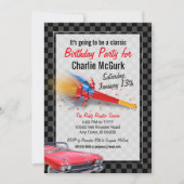 CLASSIC CADILLAC Verjaardagsfeestje Uitnodiging (Voorkant)