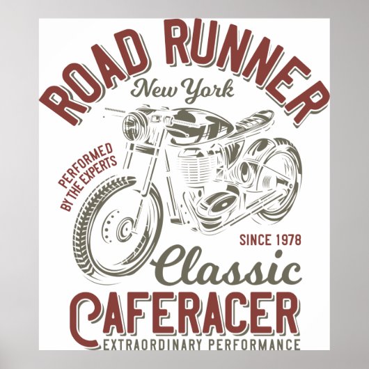Classic Cafe Racer Poster (Voorkant)