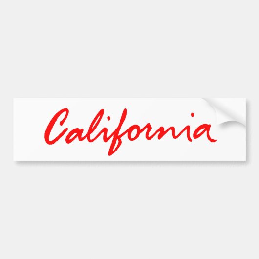 Classic California Script Logo Bumpersticker (Voorkant)