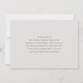 Classic Calligraphy Graduation Photo Aankondiging (Achterkant)