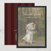 Classic Calligraphy Nostalgic Luxury Save the Date (Voorkant / Achterkant)