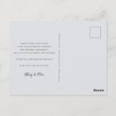 Classic Calligraphy Script Weddenfoto Hartelijk da Briefkaart (Achterkant)