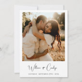 Classic Calligraphy Script Wedding Kaart (Voorkant)