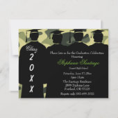 Classic Camo Elegant Afstuderen Invitation Kaart (Voorkant)