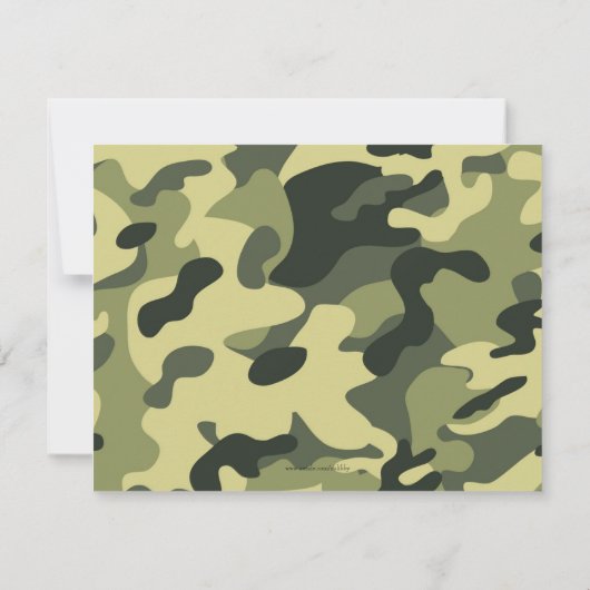 Classic Camo Elegant Afstuderen Invitation Kaart (Achterkant)